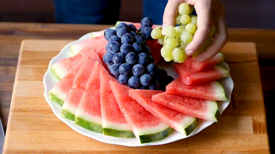 cách xếp trái cây vào đĩa