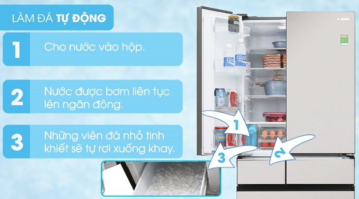 Cách sử dụng chức năng làm đá tự động trên tủ lạnh Panasonic Cách sử dụng chức năng làm đá tự động trên tủ lạnh Panasonic > Cách sử dụng chức năng làm đá tự động trên tủ lạnh Panasonic