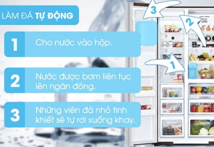 Với 3 bước đơn giản, bạn đã hoàn thành quy trình làm đá tự động của tủ lạnh Hitachi