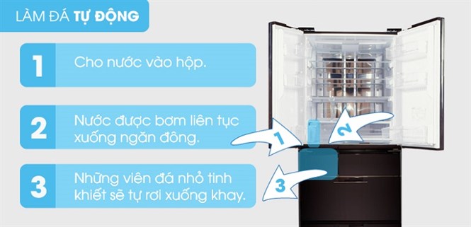 Cách sử dụng chức năng làm đá tự động trên tủ lạnh Sharp