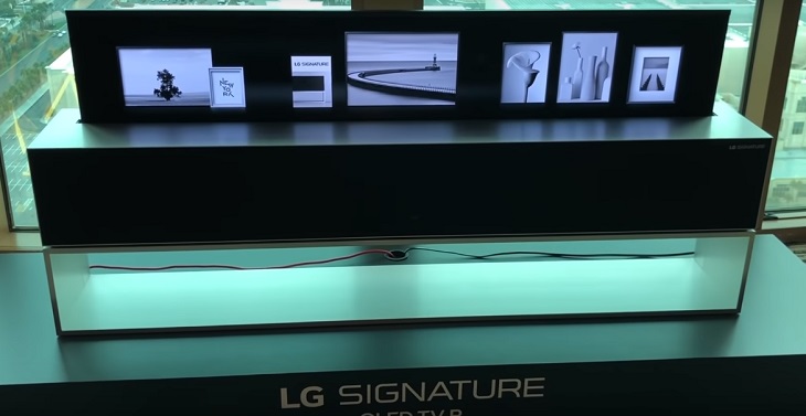 LG Signature OLED TV R hiển thị thông tin ở chế độ dòng