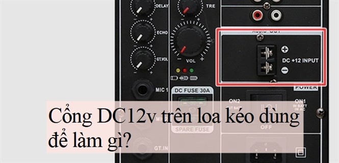 Cổng DC 12v trên loa kéo dùng để làm gì và cách sử dụng