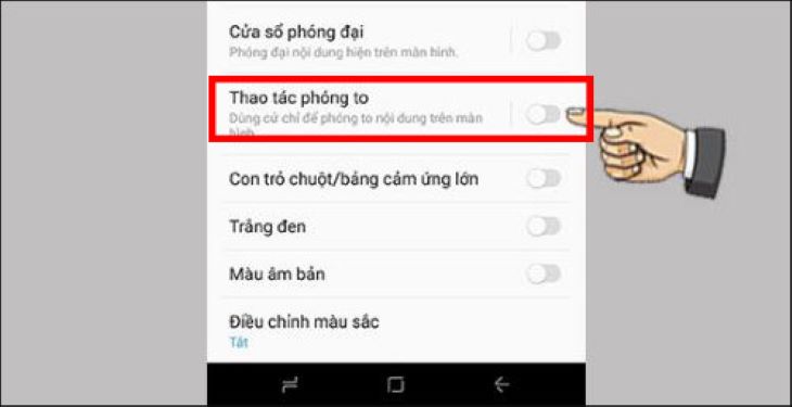 Chọn Nhìn > Chọn Thao tác phóng to.