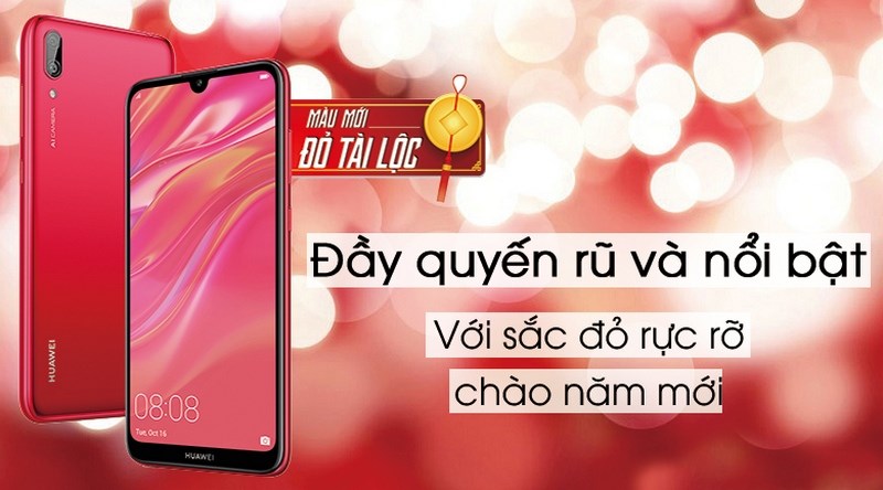 Huawei Y7 Pro (2019) màu Đỏ Tài Lộc sắp lên kệ độc quyền tại Thế Giới Di Động Huawei Y7 Pro (2019) màu Đỏ Tài Lộc sắp lên kệ độc quyền tại Thế Giới Di Động