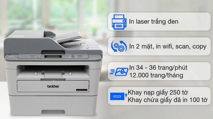 Máy in Laser đa năng trắng đen Brother DCP-B7535DW