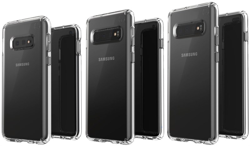 Bộ 3 Galaxy S10 tiếp tục lộ thiết kế thông qua bộ ốp lưng trong suốt