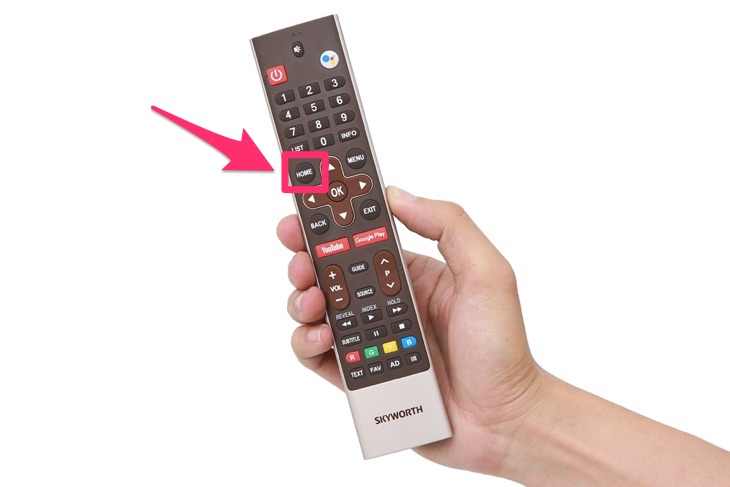 nhấn home remote