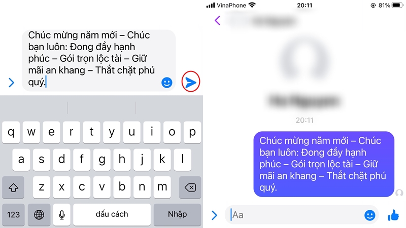 Gửi tin nhắn chúc Tết hàng loạt trên Messenger