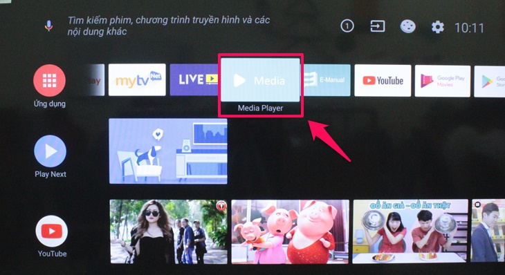 Cách xem phim, nhạc, ảnh trong USB trên Android tivi Skyworth 2018