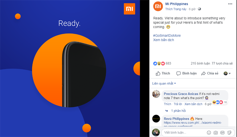 Redmi Go chạy Android Oreo Go Edition sắp ra mắt tại Philippines Redmi Go chạy Android Oreo Go Edition sắp ra mắt tại Philippines