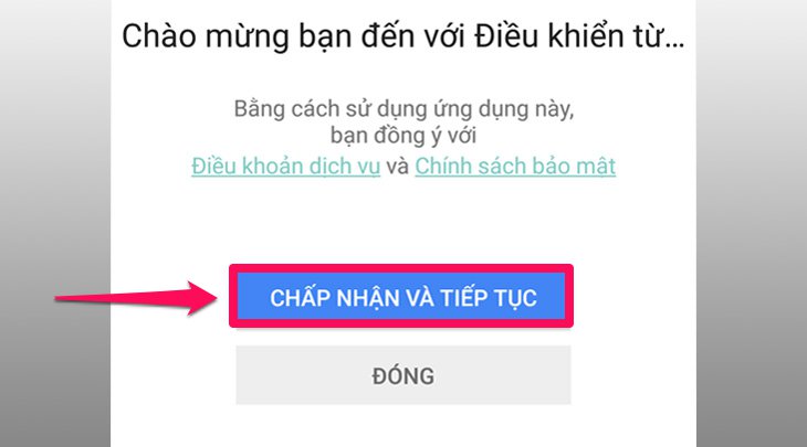 chấp nhận và tiếp tục