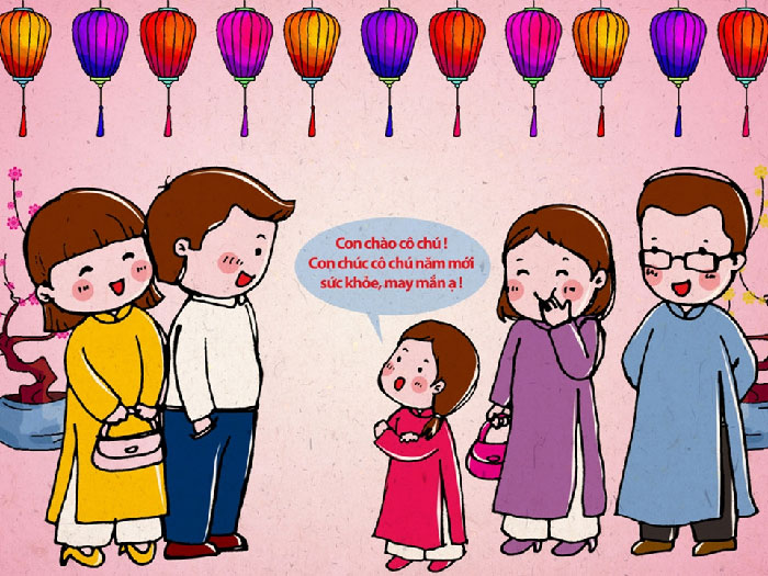 Nhấn vào ảnh để phóng to Đầu năm ba mẹ dạy con nhận lì xì sao cho đúng