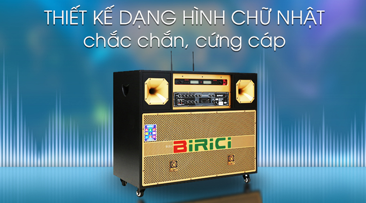 Loa điện karaoke Birici MX-700 450W sở hữu thiết kế chắc chắn, mạnh mẽ 
