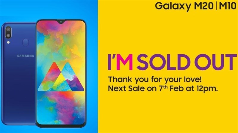 Galaxy M10, Galaxy M20 cháy hàng sau vài phút mở bán Galaxy M10, Galaxy M20 cháy hàng sau vài phút mở bán