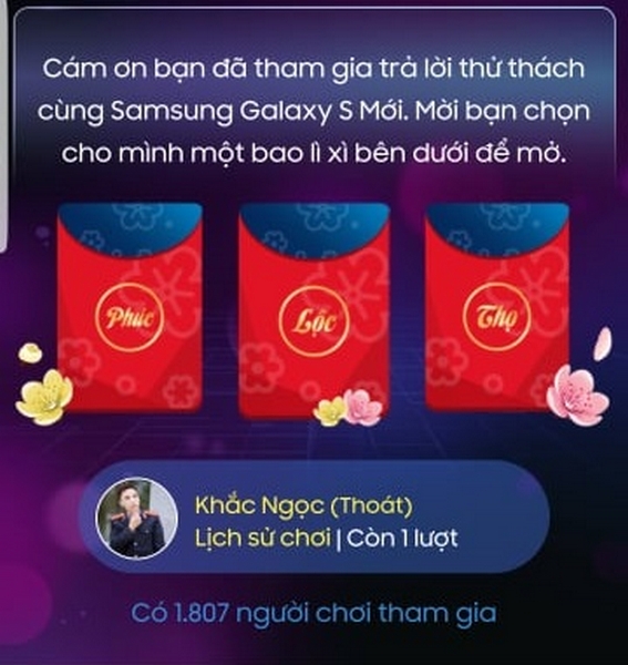 Minigame dòng S 10 năm