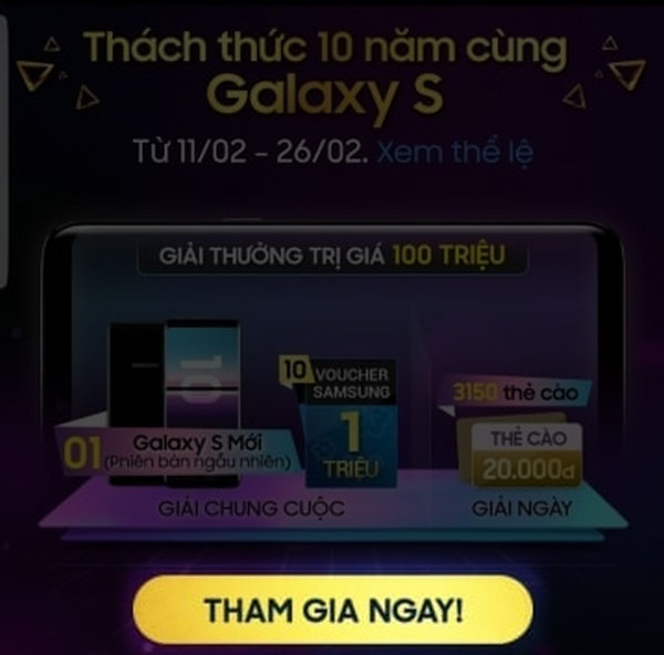 Minigame dòng S 10 năm