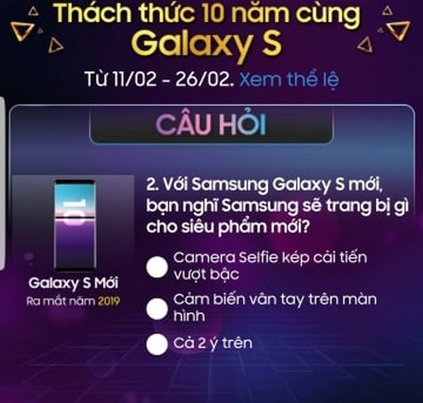 Minigame dòng S 10 năm