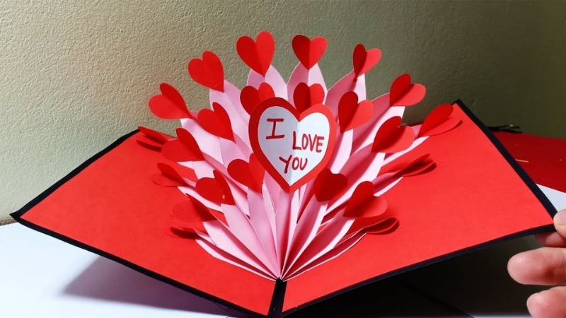 Thiệp Valentine “I Love You” sáng tạo