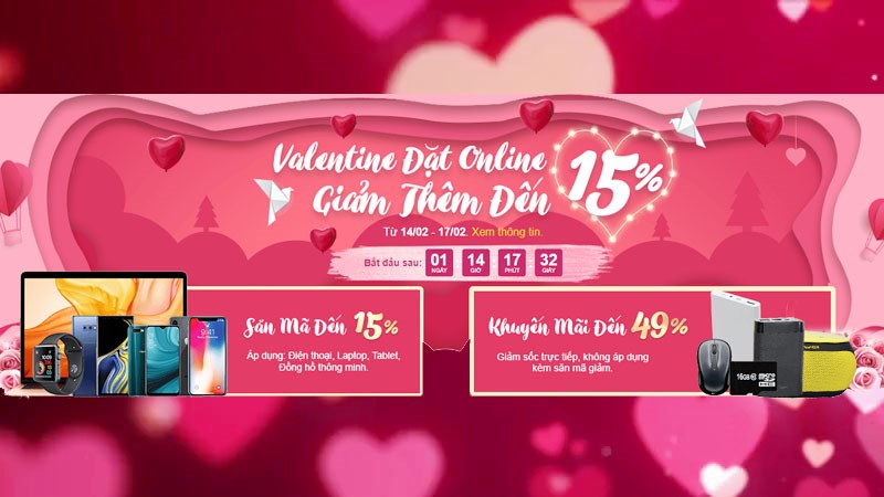 Khuyến mãi valentine 2019 Khuyến mãi valentine 2019