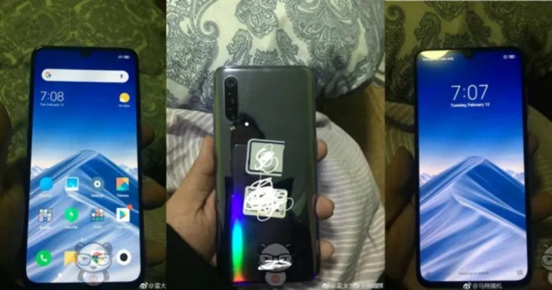 Xiaomi Mi 9 lộ ảnh thực tế với màn hình giọt nước, 3 camera sau