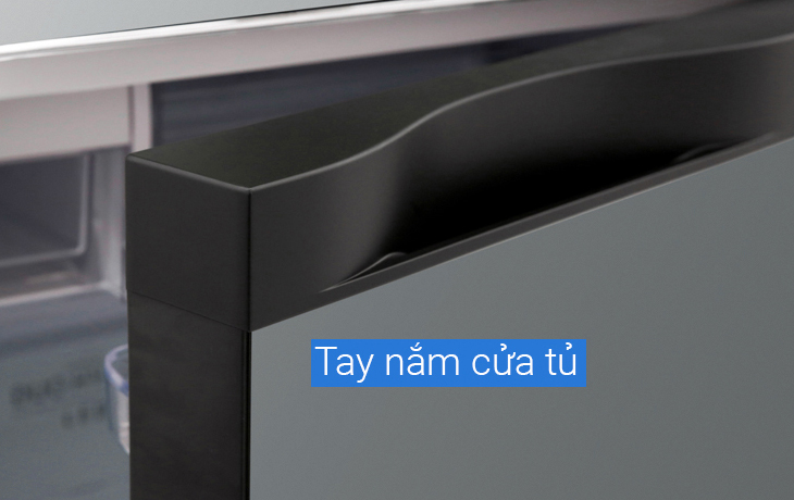 tay cầm cửa tủ dạng âm Đánh giá tổng quan bộ đôi tủ lạnh mặt gương Toshiba Inverter 555 lít GR-AG58VA (X) > tay cầm cửa tủ dạng âm