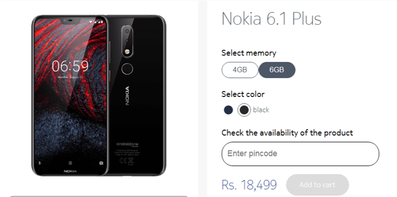 Nokia 6.1 Plus phiên bản RAM 6 GB xuất hiện trên trang sản phẩm Nokia Ấn Độ Nokia 6.1 Plus phiên bản RAM 6 GB xuất hiện trên trang sản phẩm Nokia Ấn Độ