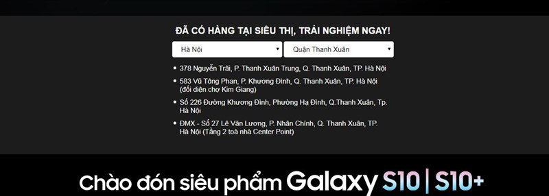 Siêu phẩm Galaxy S10, Galaxy S10+ đã có hàng ở siêu thị, mời bạn đến trải nghiệm