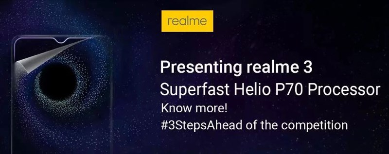 Realme 3 chip Helio P70, pin 4.230 mAh sẽ ra mắt vào ngày 4/3