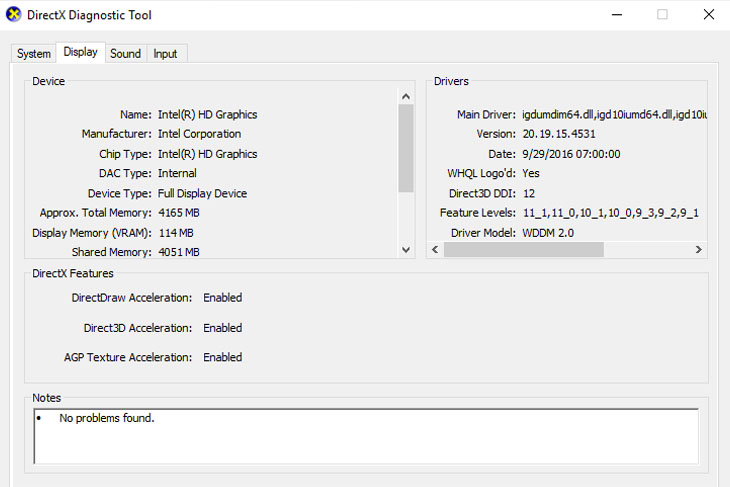 Cách kiểm tra card màn hình bằng DirectX Diagnostic Tool - Bước 2