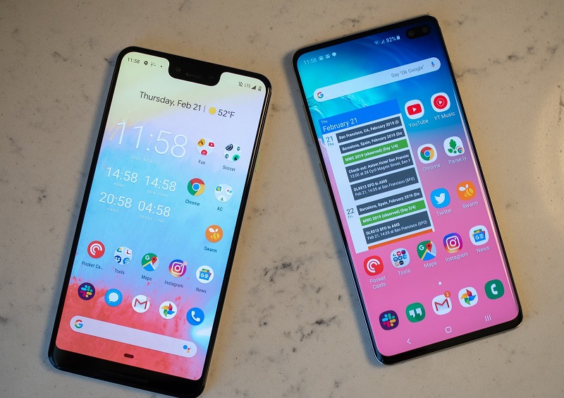 Galaxy S10+ và Google Pixel 3 XL