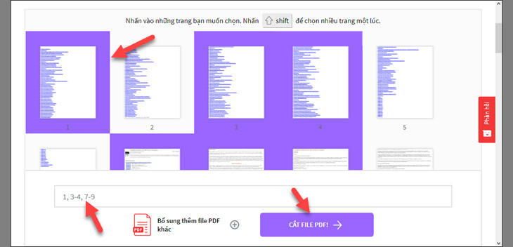 Cắt file PDF bằng công cụ trực tuyến SmallPDF + Bước 4