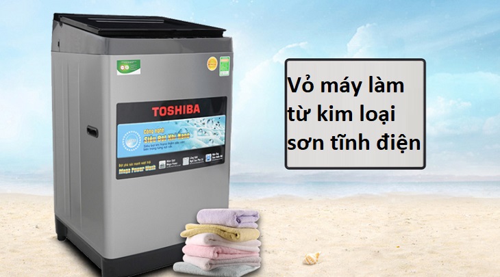 Vỏ sơn kim loại tĩnh điện Đánh giá tổng quan máy giặt Toshiba Inverter 9.5 Kg AW-UH1050GV DS > Vỏ sơn kim loại tĩnh điện