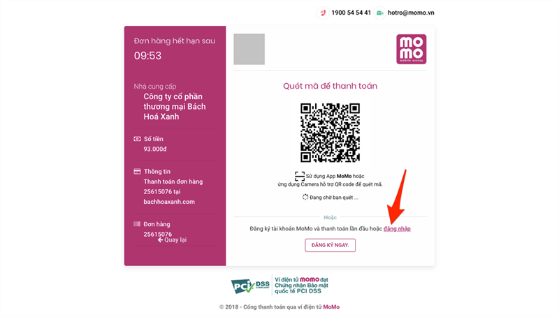 Hướng dẫn thanh toán đơn hàng Bách Hóa XANH bằng Momo