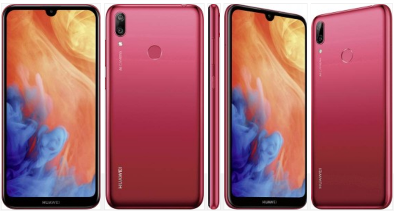 Huawei Y7 (2019) màu đỏ Coral