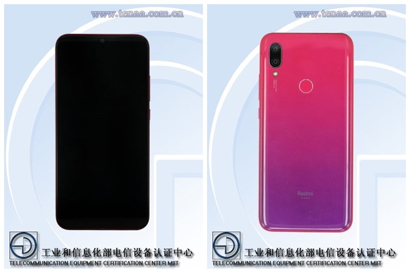 Hình ảnh Redmi 7 trên cơ quan TENAA