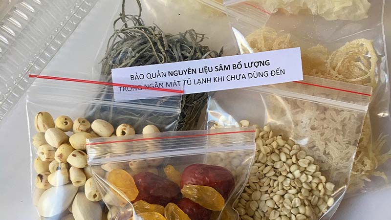 Nguyên liệu làm sâm bổ lượng