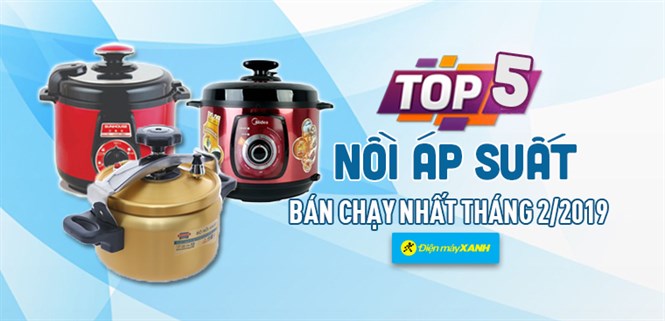 Top 5 nồi áp suất bán chạy nhất tại Điện máy XANH tháng 2-2019