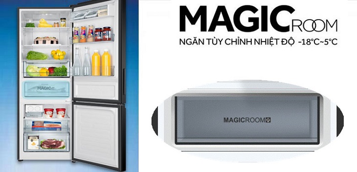 ngăn Magic room tủ lạnh aqua 5 tiện ích đáng lưu ý của dòng tủ lạnh Aqua ngăn đá dưới 2019 > ngăn Magic room tủ lạnh aqua