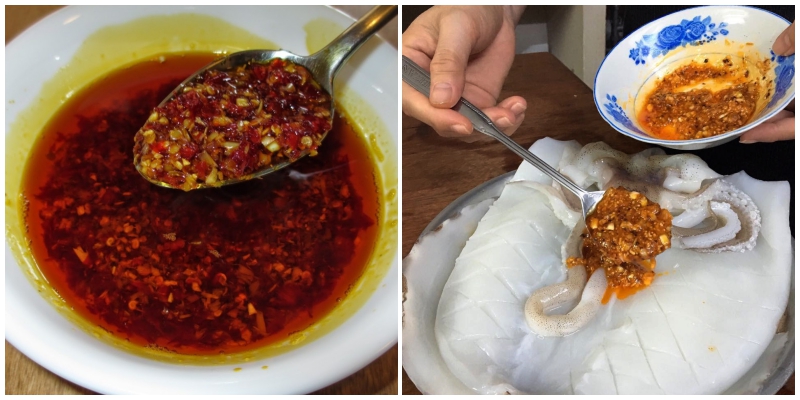 Trộn tất cả nguyên liệu ở trên vào chén sau đó đổ hỗn hợp lên mực ướp trong 30 phút cho ngấm gia vị. Trộn tất cả nguyên liệu ở trên vào chén sau đó đổ hỗn hợp lên mực ướp trong 30 phút cho ngấm gia vị.
