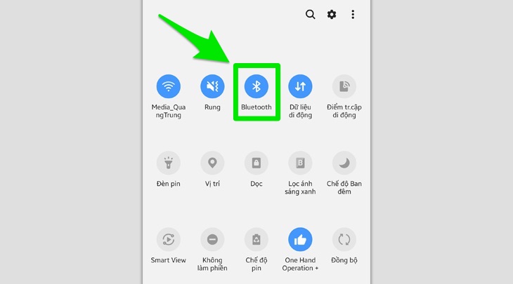 Bật Bluetooth trên điện thoại