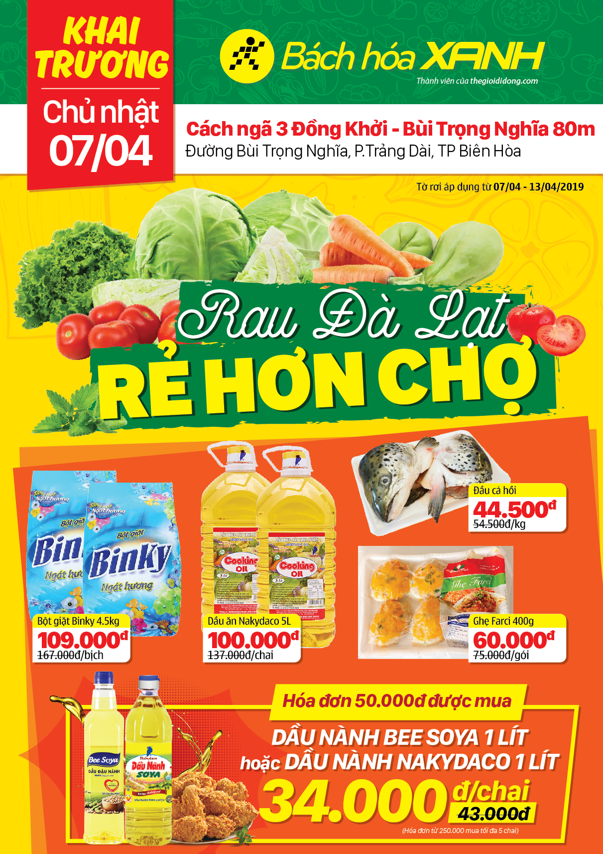 Siêu thị Bách hoá XANH Đường Bùi Trọng Nghĩa khai trương 07/04/2019