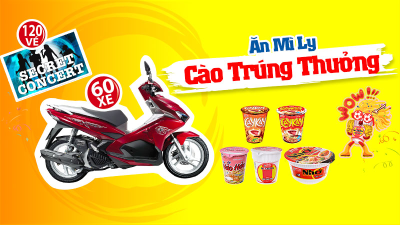 Mua mỳ ly – cào trúng thưởng