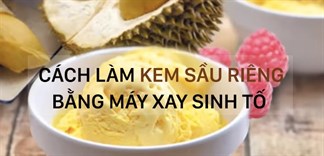 Cách làm kem sầu riêng bằng máy xay sinh tố