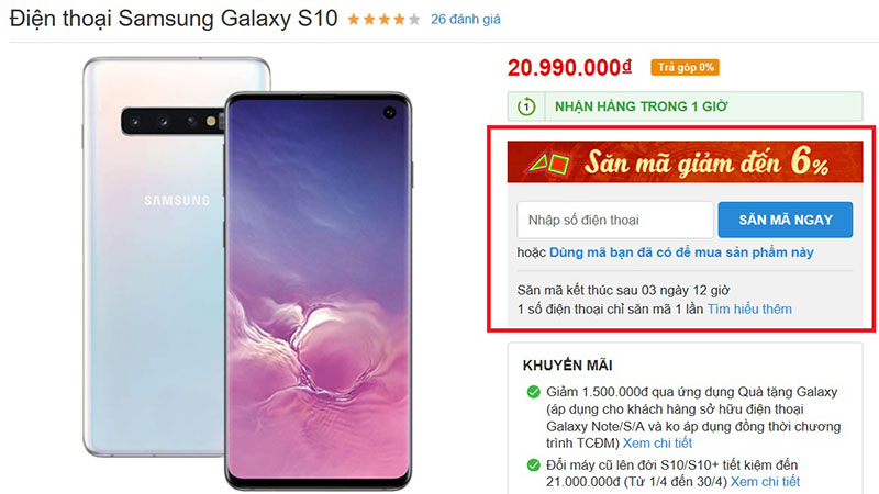 dùng mã giảm giá