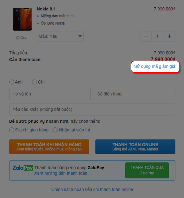 săn mã giảm giá Nokia săn mã giảm giá Nokia