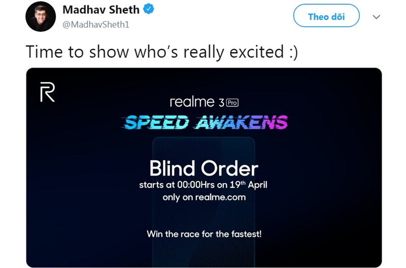 Realme cho khách hàng đặt mua Realme 3 Pro trước ngày ra mắt