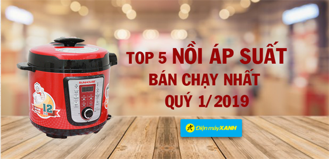 Top 5 nồi áp suất bán chạy nhất Điện máy XANH quý 1/2019
