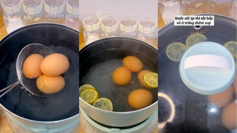 Luộc và ủ trứng
