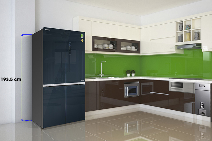 Thiết kế bên ngoài tủ Đánh giá tổng quan tủ lạnh Toshiba Inverter 622 lít GR-RF646WE-PGV > Thiết kế bên ngoài tủ