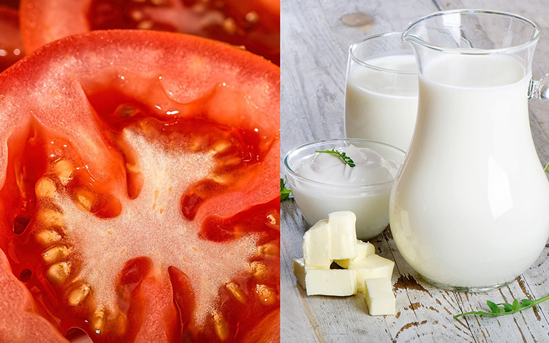Bí quyết cho một làn da trẻ trung với mặt nạ cà chua sữa tươi